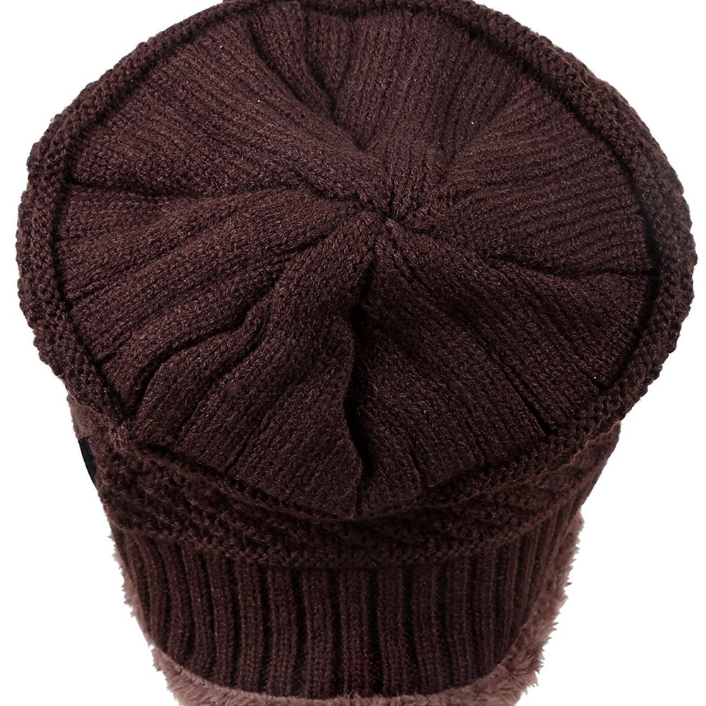 Winter Knitting Skull Cap Wool Slouchy Beanie Hat - Picture 3 of 5